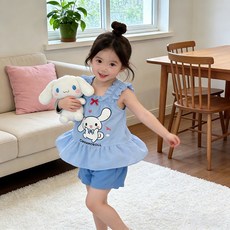 GOYES 산리오 귀여운 시나모롤 민소매 반바지 여름 상하세트