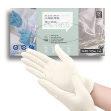 Product Lab Second Skin Food 乳膠手套 白色 S, 1包, 100張