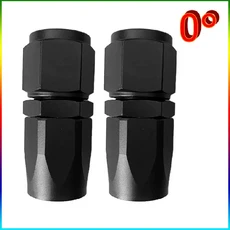 2PCS 자동차 오일 쿨러 키트 AN4 AN6 AN8 AN10 AN12 알루미늄 AN 피팅 오일 연료 호스 용 회전 어댑터 0 /45 /90 180 재사용 가능, 기타, 2PCS black 0