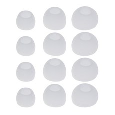 이어버드 이어팁 소프트 실리콘 소형 대형 S/M/L 인이어 헤드폰용, White, 1개