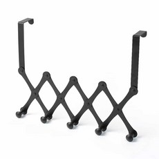 문옷걸이 5구 블랙 후크 도어 자바라옷걸이 문옷걸이, 본상품