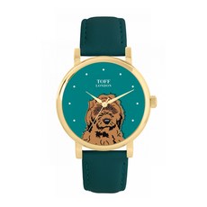 Toff London 토프 런던 TLWS-57107 여성용 브라운 코카푸 강아지 머리 시계 643671