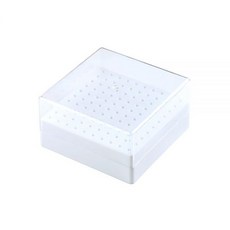 네일드릴비트 케어 각질 큐티클 네일 드릴 비트 스탠드 홀더 100개 구멍 정리함 빈 박스 키트 및 청소 브러시 방수 방진 저장 디스플레이 매니큐어 DIY 도구 용기 검정색, White