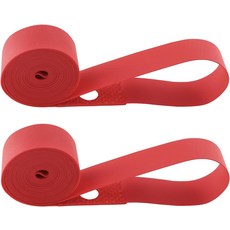 ZZLZX 2PCS 타이어 테이프 24인치 자전거 휠 림 스트립 패드 탄성 나일론 레드 라이너 로드 바이크 산악 튜브 보호 커버
