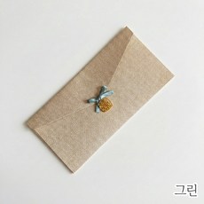 이수앤 프리미엄 명절 설날 새뱃돈 상품권 예단 용돈 봉투, 1개, 민트그린리본