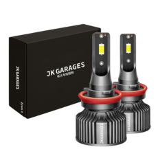 JKGARAGES 霧燈 LED 5000流明，2個，白光 青檸光 黃金光, 1套, H8