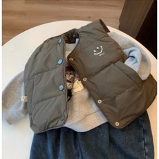 兒童兩面穿馬甲秋冬季新款，男童中小童可愛洋氣坎肩外套