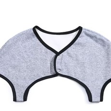 어깨 넥 목 보호 중년 수면 보호대 방한 보온 춘추동 냉방 순면 산모 조끼 워머 면, D. 플리스 안감의 연회색