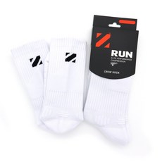 진작 컴프레션 러닝양말 무봉제 쿠션 압박 양말 크루삭스, 남성(M), White, 3개