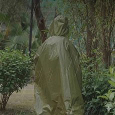 후드형 서바이벌 블랭킷 은박담요 방수 일회용 우비 비상용품, 3개, 국방색