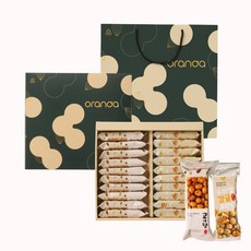 교아당 전통 수제 오란다 행복한 선물세트 (우리쌀감귤오란다/플레인 강정/쇼핑백 포함), 550g, 1세트