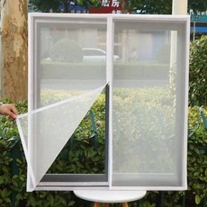 모기장 원단 현관 방충망 창문 방충문 롤방충망 주름 자동 접착 지퍼 모기 방지 스크린 DIY 맞춤 제작 가능, white width 180cm