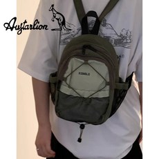 AUGTARLION休閒尼龍布胸包包新款潮時尚撞色雙肩包百搭揹包登山包, 綠色小號