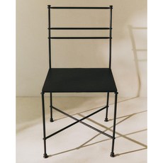 자라홈 브랜드관 야외용 철제 단조 의자 41392073800, 85 x 42 x 45 cm, 블랙