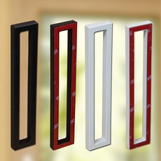 만물통 슬라이딩 도어 손잡이 창문 유리 3M 테이프 부착식 접착식 무타공, 2개, 블랙