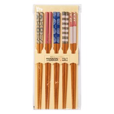 Ishida 天然材日本圖案筷子, 1個, 筷子5入, Sugitake 優雅