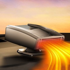 차량용 온풍기 자동차 히터 12V/24V 2단 풍속 조절저소음 150W, 12V승용차[블랙], 1개