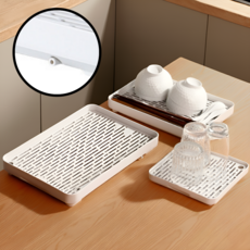 아르본드 뚫어쓰는 맞춤배수 식기건조대, 1개, 화이트 대형, 1단