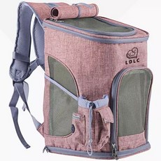 批發超大L號貓包兩隻貓揹包大容量外出寵物包可摺疊寵物雙肩包, 1個, 淺粉色M