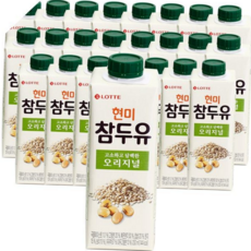 현미 두유 저칼로리 식물성 식사대용 곡물 두유 고소한 24개입 휴대용 베이스 찹쌀 멸균, 190ml