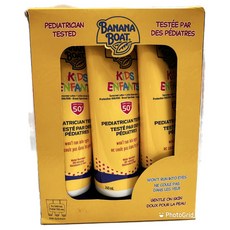 Banana Boat Kids SPF50 兒童無淚防曬乳液, 1個, 3瓶/組