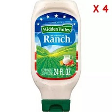 히든벨리 오리지널 랜치 샐러드 드레싱 토핑, 710ml, 4개