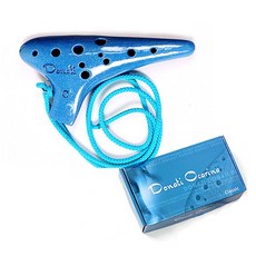 도나티 국산 도자기 오카리나 SC 소프라노C 고급용 (황토색/파랑색) 작은 사이즈 Soprano C Key Ocarina, 1개, 파랑색