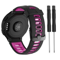 GARMIN FORERUNNER 735XT 실리콘 손목 밴드 SMARTWATCH 735 220 230 235 620 630 팔찌 스트랩, For Forerunner 735xt, black pink