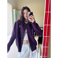 jacq 紫色針織小外套