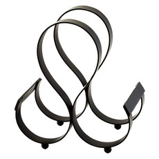 올드더치인터내셔널 3 보틀 아이언 와인 랙, Matte Black, 1개