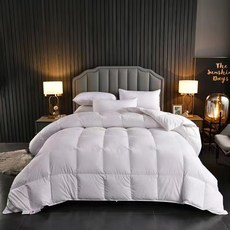 95%白鵝絨羽絨被 七星級被芯, 180x220cm4斤空調被,100%加厚羽絨被【白色】