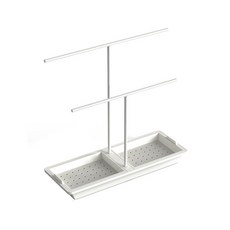 優選廚房專用瀝水抹佈架 洗碗佈擦手巾掛架 水槽海綿收納架 臺面毛巾收納置物架 廚房清潔用品收納架, 1個, 白色