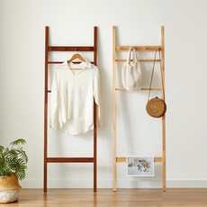 나인홈 르네 사다리 행거 원목 코트랙 스탠드 옷걸이 2colors, 내추럴 (WVH101-NT)