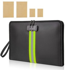 잠금 및 지퍼가 있는 내화성 머니 백 잠금 파일 폴더 현금 휴대폰 키 신용 카드용 안전한 내화성 방수 머니 백, 잠금 및 지퍼가 있는 내화성 머니 백, 잠금 파일 폴더