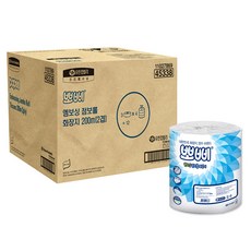 45338 뽀삐 화장실 점보롤 화장지 2겹 200m 12롤 한박스, 4개