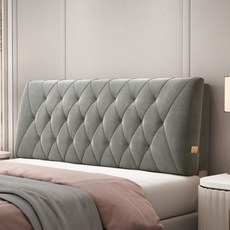 스플릿 가죽 대형 등받이 쿠션 침대 벽 방수, H. 말차 재