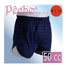 【優活家 海夫】日本進口 抗菌防漏消臭 紳士 失禁褲 安心褲 (藍格/50cc), 1個, M,腰圍76~84cm