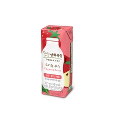 상하목장 유기농주스 3종 125ml x 4팩/사과오렌지케일/사과딸기케일/사과블루베리케일, 사과딸기케일, 4팩