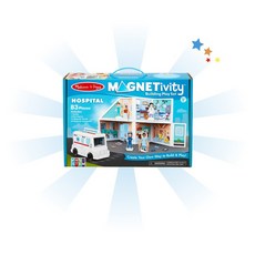 美國 瑪莉莎 Melissa & Doug 磁力建構娃娃屋 醫院 角色扮演 STEM, 1個, Multi-color