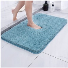 GREEN SAGE 호텔 감성 그대로 프리미엄 빨아쓰는 부드럽고 푹신한 발매트, 스카이블루