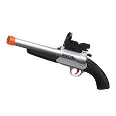 UB 더블 배럴 샷건 S686 에어 소프트 탄두 너프건, 가로형 단총, 실버, 1개