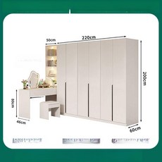꾸꾸상점 코너옷장 옷걸이 수납 원룸 수납장 슬림, 270x200 6문