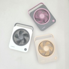 루미에르 탁상형 선풍기 스퀘어 무선 휴대용 미니 캠핑 선풍기, 화이트