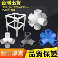 熱銷爆款 PVC立體三通四通五通六通塑料配件給水管直角架子接頭20 25 32 50 SNWC 可接ABS管, 藍色,32mm立體三通【5個】, 1個