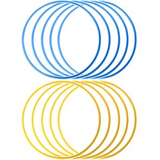 국내산 실리콘 식판뚜껑 고무패킹 10p 세트, 4mm (블루+노랑), 1개