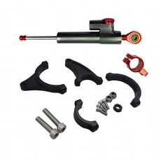 【업그레이드】 Kaabo Wolf Warrior 11인치 스티어링 댐퍼 King GTR 부품, 02 Gray Red