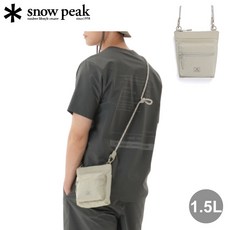Snow Peak Cample 迷你斜掛小包 1.5L 側背包, 淺米色