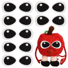 유리 인형 눈 캐보션 반원형 DIY 인형 눈알 수제 봉제 인형 눈 부품, 1개, 블랙 535