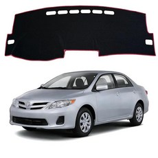 HEDAQI 토요타 코롤라 2007 2008 2009 2010 2012 2013용 대시 커버 대시보드 커버 매트 맞춤형 2007-2013용 보호 액세서리 레드 엣지 1822, Corolla 2007-2013 레드 엣지