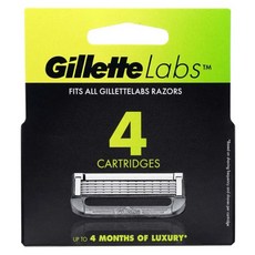 Gillette 吉列 Labs 刮鬍刀片 4入, 1個, 單一商品